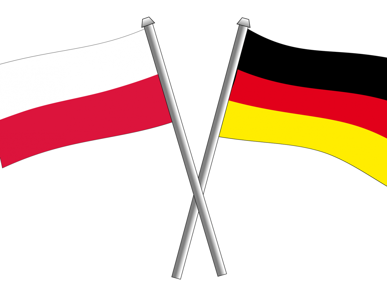Polish and German flags